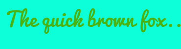 Image with Font Color 4AB312 and Background Color 0DFFDA